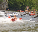 La descente de la Lesse en kayaks